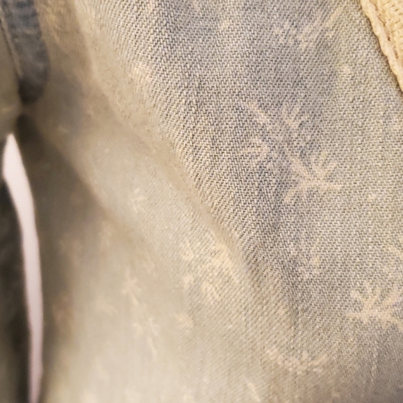 Free People Hillside Chambray Pintuck Bib button down shirt Size XS - Picture 9 of 13